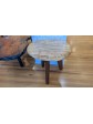 Ambrosia Maple side table with black walnut legs